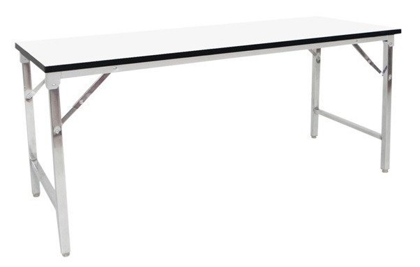 โต๊ะพับหน้าขาว